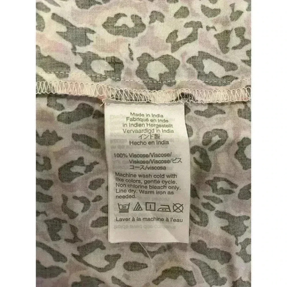 J.Crew Midi Wrap Dress S Small Soft Rayon Pink Leopard Tie Waist Work‎ Office - Picture 7 of 8